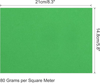 MECCANIXITY 75 Sheets A4 Colored Print Copy Paper 5.8" x 8.3" Origami Paper Printer Paper 80gsm for Printing, Document Copying, Art Craft,Dark Green