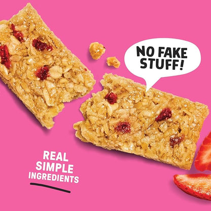 JUNKLESS Chewy Granola Bars Twin Pack – Chocolate Chip & Strawberry (12 Bars)–Less Sugar, Non-GMO, Gluten-Free, Wholesome Snack Bars for Kids & Adults, 2 Boxes