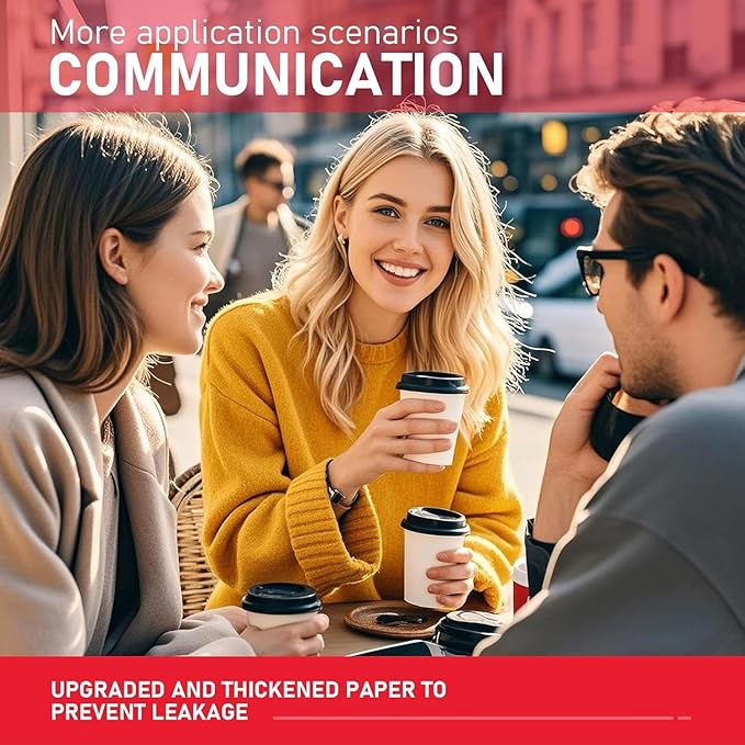 100 Pack 8 oz Paper Cups, Disposable Coffee Cups, White Hot/Cold Beverage Drinking Cups for Water, Coffee, or Juice, Perfect for office, Party, Home