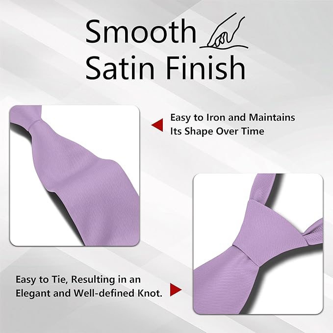 Fineknot Black Ties for Men, Formal Neckties for Men, Solid Color Mens Ties for Business, Wedding, Party, Mens Neck Tie
