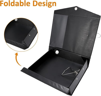 HUA JIE A4 Storage File Boxes Plastic Archives Cases with Clip, PVC File Folder Organizer Document Storage Filing Box for office,32.5×6.5×24 cm, Black(Pack of 6)