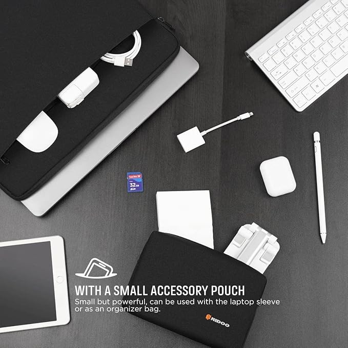 NIDOO 15 Inch Laptop Sleeve Water-Resistant Carrying Case for 15" Surface Book 3 2 Laptop 3/16" MacBook Pro M4 M3 2024 / ThinkPad Z16 / 15.6" Lenovo Yoga 7i / Dell XPS 15 / HP EliteBook 450