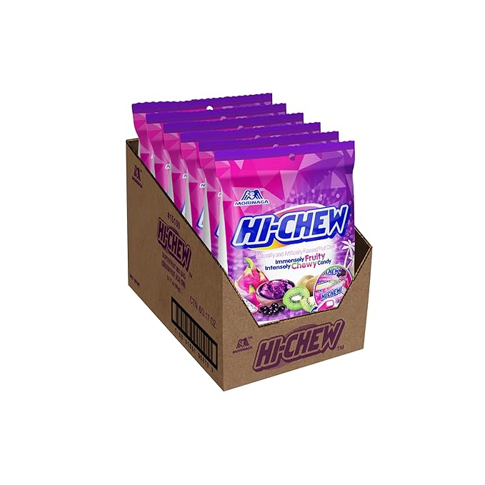 HI-CHEW Superfruit Mix, 3.17 Ounce, 6 Pieces, Gluten-Free, Made with Natural and Artificial Fruit Flavors