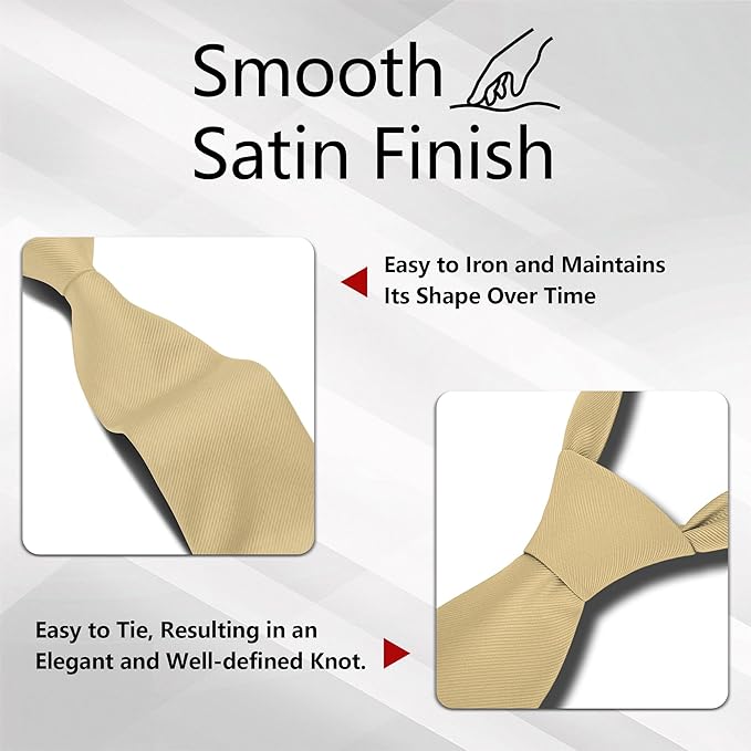 Fineknot Black Ties for Men, Formal Neckties for Men, Solid Color Mens Ties for Business, Wedding, Party, Mens Neck Tie