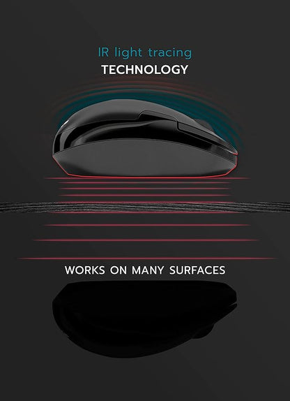 – Wireless Silent Optical Mouse with USB Receiver and Batteries – Cordless, Portable, Quiet Click Mouse for PC, Laptop, Chromebook, Computer