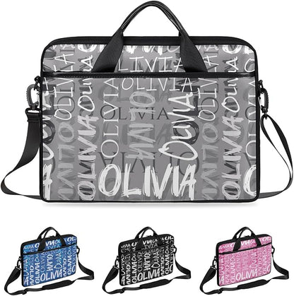 Custom-Laptop-Bag 15 Inch with Name Photo Personalized-Computer-Shoulder-Case Briefcases for Women Men Business