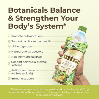 Lifestyles Intra Herbal Juice Drink – Botanical Beverage for Immune Support, Detox, Digestive & Cardiovascular Health – 23 Botanical Extracts – Made in Canada Trio Pack (950 mL /32 fl oz each)