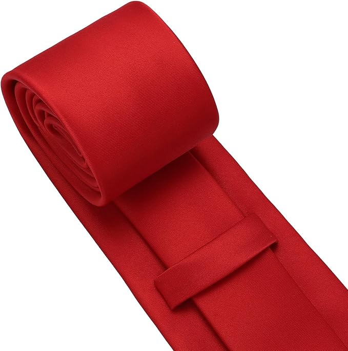 PenSee Men's Tie Set Solid Pure Color 3.15" (8CM) Classic Formal Plain Necktie and Pocket Square Set For Men