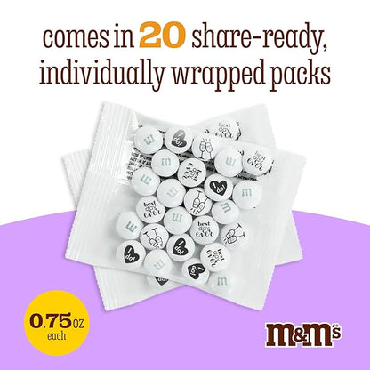 M&M’S WORLD Milk Chocolate Wedding Candy Favors (20 pack), Perfect for Wedding Reception Favor, Bridal Favors, Rehersal Dinner and Wedding Table Décor
