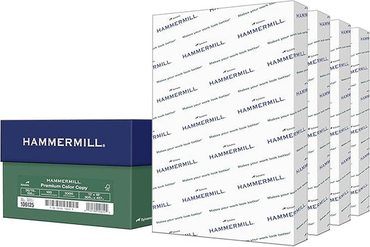 Hammermill Printer Paper, Premium Color 28 lb Copy Paper, 12 x 18 - 100 Bright, Made in the USA, 106125C - 4 Ream (2,000 Sheets)