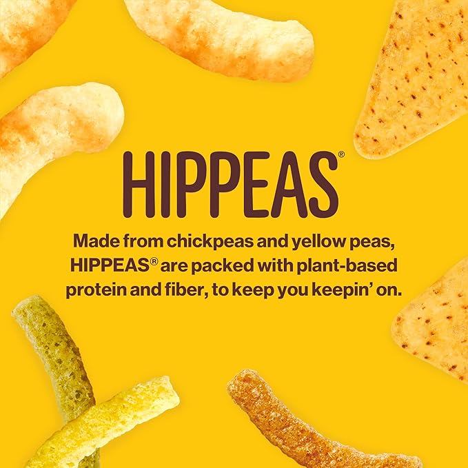 Hippeas Veggie Straws, Variety Pack: Sour Cream & Onion, Rockin’ Ranch, 0.75 Ounce (Pack of 18), 2g Protein, 1g Fiber, Vegan, Gluten-Free, Crunchy, Plant Protein Snacks