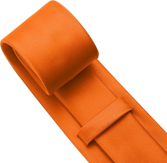 KOOELLE Men's Ties Solid Pure Color Plain Neckties Formal Black Ties For Men