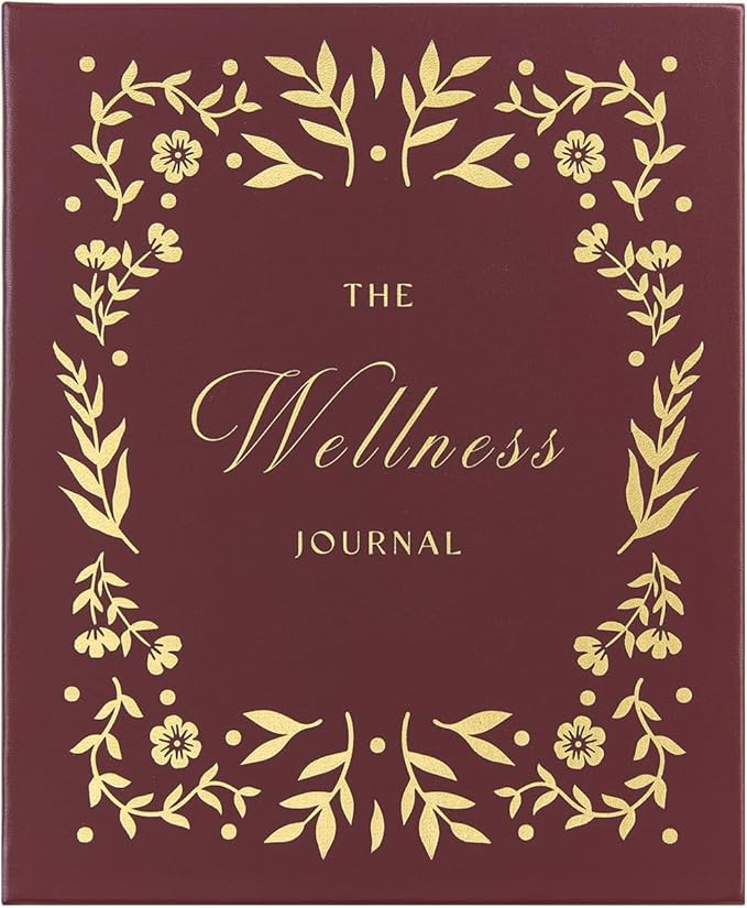 And Per Se Wellness Journal, Daily Journal for Personal Mental Health, Sleep & Diet Tracking, Self Care Reflection for Women & Men (Burgundy Bloom)