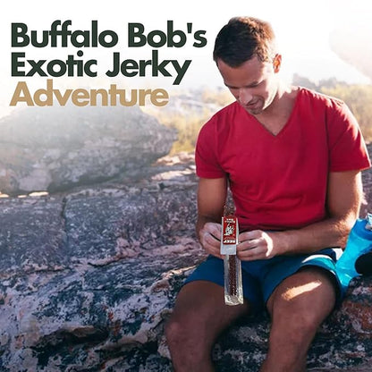 Buffalo Bob's Wild Game Meat Snacks (6 Pack), Beef Jerky Gift Set, Pork Jerky Sampler Variety, Snack Baskets for Men, Premium Gifts for Dad, Meat Gift Box, Assorted Snacks for Men | Traditional Pack