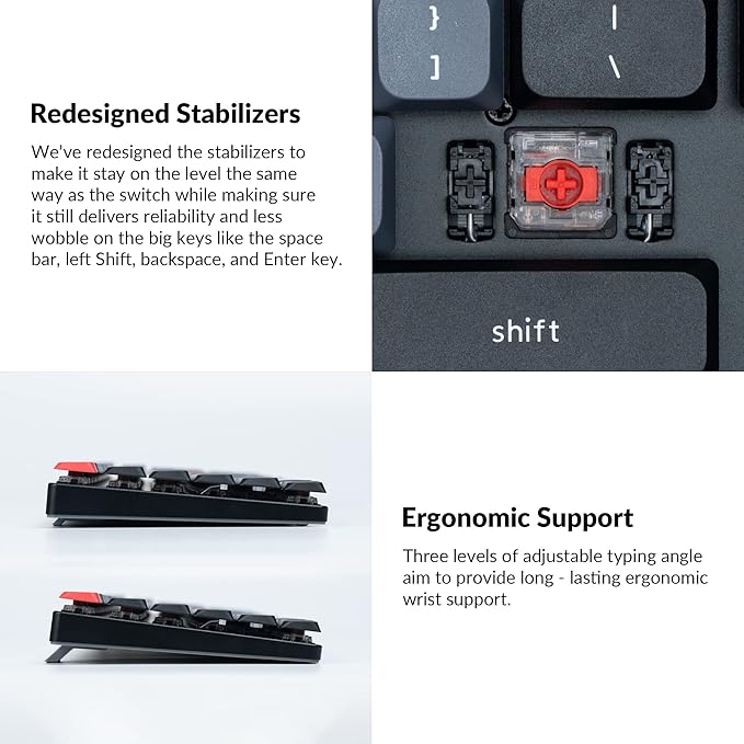 Keychron K1 Pro TKL Layout Ultra-Slim QMK/VIA Custom Bluetooth Wireless/USB Wired Mechanical Keyboard with Hot-Swappable Low-Profile Gateron Brown Switch, RGB Backlit PBT Keycaps for Mac Windows Linux