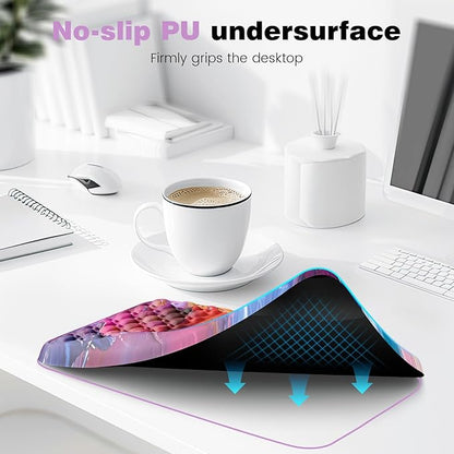 Ospelelf Mouse Pad with Wrist Rest Ergonomic Comfortable Pain Relief Mousepad Wrist Support for Computer Multicolored