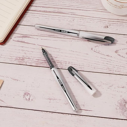 EYEYE 0.7mm Rollerball Pens Fine Point, 6 Pack of Pen Black Roller Ball Medium Point Quick Dry, Liquid Ink Pen Fine Point Smooth Writing Pens for Journaling, Note Taking, Office, School Supplies