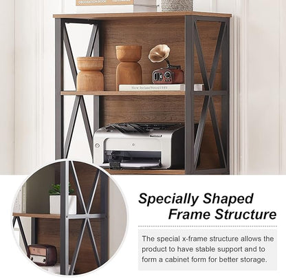 HOMISSUE Tall Bookshelf, 6-Tier Book Shelf, Rustic Wood Metal Bookshelves and Bookcases, Freestanding and Industrial Open Bookcase for Home Office, Living Room and Bedroom, Vintage Brown