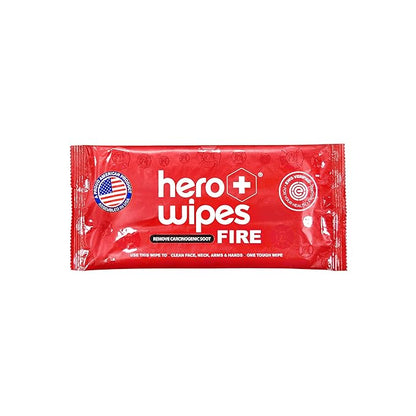 Hero Wipes Body Wipes Remove 98% Of Carcinogens, Ash, Soot, Smoke, Toxins - 120ct Extra Thick Durable 10x9 inches Firefighter Wet Wipes