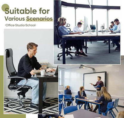 Office Chair Mat for Carpet & Hardwood, Upgraded 45" x 45" Tempered Glass Chair Mat for Office Home, with 4 Anti-Slip Pads