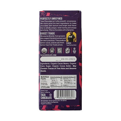 Taza Chocolate Organic Seriously Good Dark Chocolate Bar Variety Pack Bundle, 2.5 oz (4 count), Vegan