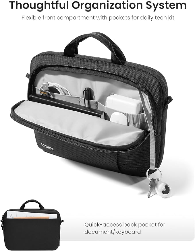 tomtoc 360 Protective Laptop Carrying Case for 16-inch MacBook Pro M4/M3/M2/M1 Pro/Max A3403 A3186 A2991, Water-resistant Laptop Shoulder Bag fits 15-inch MacBook Air M4/A3241 2025, M3/A3114, M2/A2941
