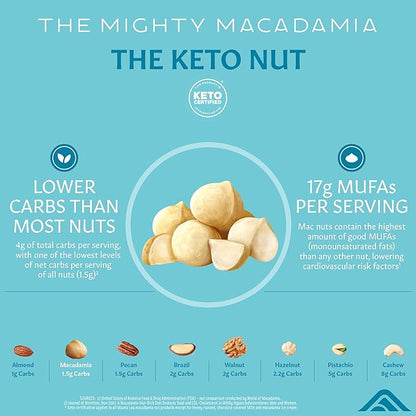 Mauna Loa Premium Roasted Macadamia Nuts, Garlic Onion Flavor, .5 Oz Pouches (Pack of 24)