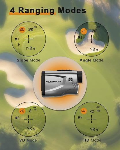Golf Rangefinder 650/1200/1700 Yards Range Finder Golfing 6X Magnification 0.5 Yard Accuracy Flag Pin Lock Vibration Fast Focus High Clarity Display Easy to Use