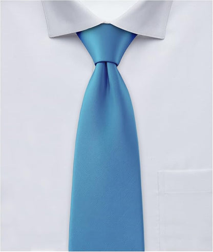 Jacob Alexander Solid Color Mens Tie - Soft-lined Necktie - Timeless Formal Look for Weddings and Business - (Regular Size)