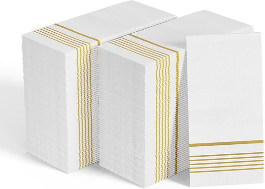 600 Pack Paper Napkins, 3-Ply Guest Towels Disposable Dinner Napkins, Soft and Absorbent Party Napkins for Bathroom,Wedding and Events