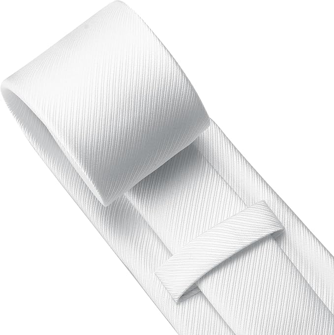 KOOELLE Men's Ties Solid Pure Color Plain Neckties Formal Black Ties For Men