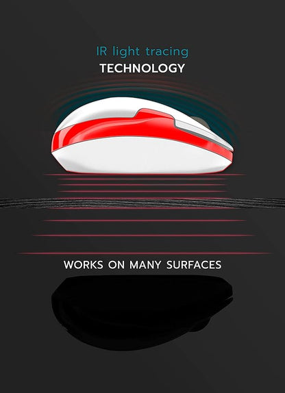– Wireless Silent Optical Mouse with USB Receiver and Batteries – Cordless, Portable, Quiet Click Mouse for PC, Laptop, Chromebook, Computer