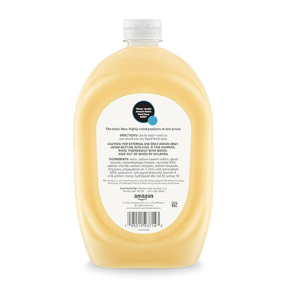 Amazon Basics Liquid Hand Soap Refill, Milk and Honey Scent, Triclosan-Free, 50 Fluid Ounces, 4-Pack (Previously Solimo)