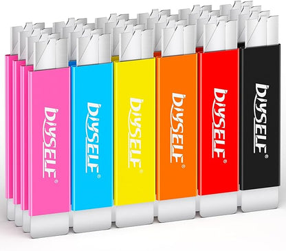 DIYSELF 24 Pack Box Cutter Utility Knife, Single Edge Razor Blade Knife, Metal Razor Knife Box Cutter Retractable, Box Package Letter Opener, Cute Small Mini Box Cutters, Retractable Knives