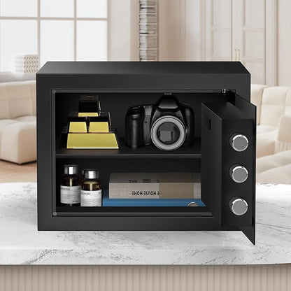 1.2 Cu ft Fireproof Safe Box for Home Use, Fire Safe with Keypad and Removable Shelf, Digital Security Safes with Combination Lock for Money Jewelry Medicine Documents