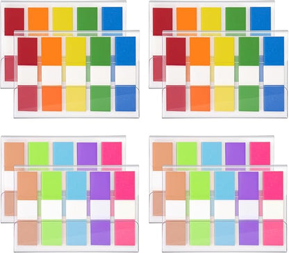KICNIC Sticky Tabs 1000 Pcs (1.77 * 0.47 in),Fluorescent Pop Up Book Tabs, Adhesive Index Tabs for Annotating Books, Page Marker Flags, Reusable for School, Binder, Office, 8 Dispensers (10 Colors)