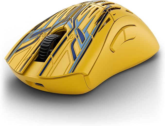 PWNAGE Stormbreaker Max CF Wireless Gaming Mouse 8kHz - 45grams Ultralight Esports Pro Gamer Flawless Professional Xero PAW3950 Optical Sensor 36,000 DPI - 8000Hz -100% PTFE Large Ergo -Solar Blitz