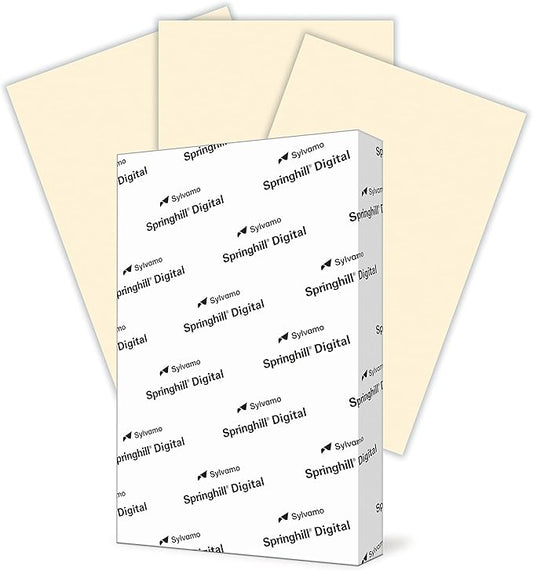 Springhill 11” x 17” Ivory Copy Paper, 28lb Bond/70lb Text, 104gsm, 500 Sheets (1 Ream) – Colored Printer Paper with Smooth Finish – Versatile and Flexible Computer Paper – 024158R