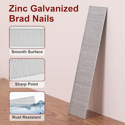 18 Gauge Brad Nails, 1000 Counts 1-1/4-inch 18 GA Brad Nails, Galvanized Nails for Nail Gun, Finishing Nail Gun Nails for Pneumatic, Electric Brad Nailer Gun