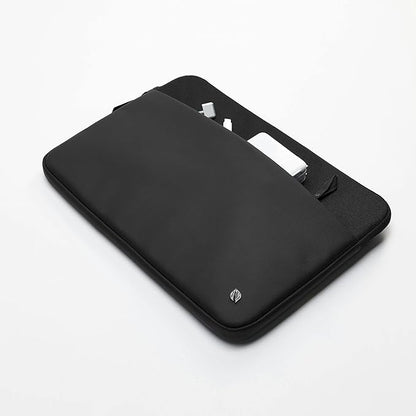 Incase A.R.C. Sleeve with ReSpun Recycled Polyester - 15 inch and 16 inch MacBook/Laptop & iPad/Tablet Case - Cushioned Faux Fur Lining, External Zippered Slip Pocket - Black