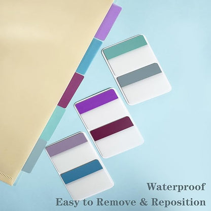 ELII 300 PCS Sticky Index Tabs 2 Inch Book Tabs Writable and Repositionable Page Markers File Tabs Self Adhesive, Labels for Pages Notebooks