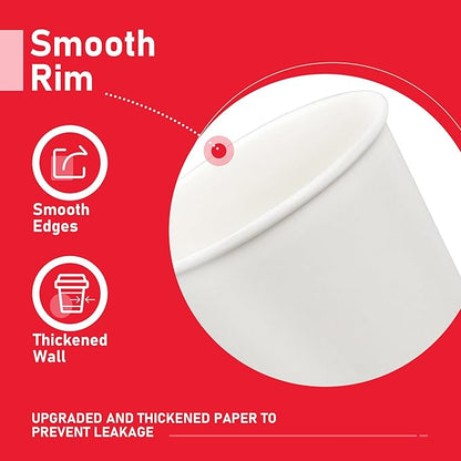 200 Pack 3 oz Bathroom Paper Cups, Small Bathroom Cups, Food-Safe Mouthwash Paper Cups, Leak-Free Small Disposable Coffee Cups for Daily Use, Travel and Camping