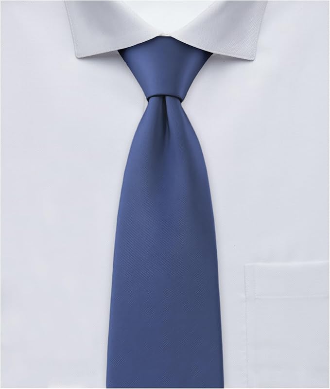 Jacob Alexander Solid Color Mens Tie - Soft-lined Necktie - Timeless Formal Look for Weddings and Business - (Regular Size)