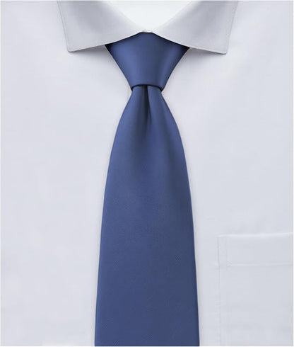 Jacob Alexander Solid Color Mens Tie - Soft-lined Necktie - Timeless Formal Look for Weddings and Business - (Regular Size)