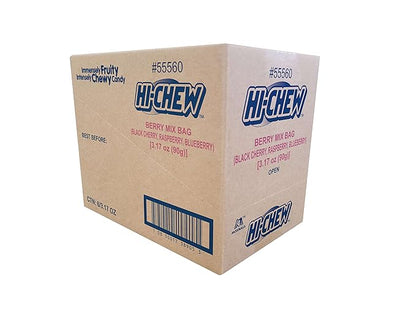 HI-CHEW Berry Mix, Pack of 6 Bags, 3.17oz each - Blackberry Cherry Raspberry, Unique Fun Soft & Chewy Candy - Immensely Juicy Fruity Candy Flavors, Individually Wrapped for Sharing