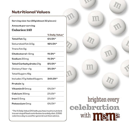 M&M’S WORLD Candy Bulk - Pearl Milk Chocolate for Candy Bar, Chocolate for Weddings, Birthdays, Graduations, Party Favors, Easter, Holiday, Birthday Party Favors and more, 5 lbs
