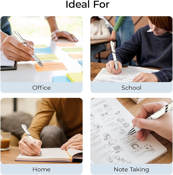 M&G 3 Pcs Gel Pens, 0.5mm Fine Point Smooth Writing Black Ink Gel Pens, Quick Dry Gel Ink Pens Large Capacity with Anti-Slip Grip, Ideal for Journaling Supplies School & Office