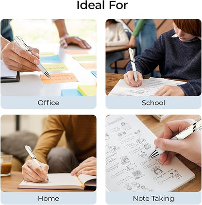 M&G 3 Pcs Gel Pens, 0.5mm Fine Point Smooth Writing Black Ink Gel Pens, Quick Dry Gel Ink Pens Large Capacity with Anti-Slip Grip, Ideal for Journaling Supplies School & Office