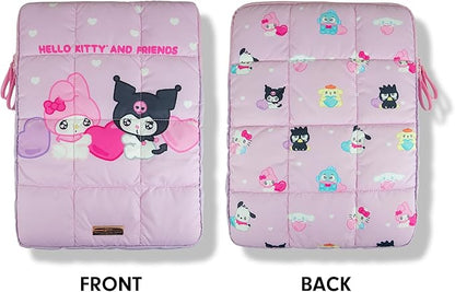 Sonix x Sanrio | Puffy Laptop Sleeve | 15-16 Inch, Quilted Pillow Puffer Laptop Carrying Case, Computer Sleeve | Kuromi & My Melody | Emokyun