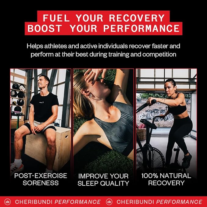 Cheribundi Tart Cherry Juice Sleep | Tart Cherry Juice with L-Theanine & Valerian Root | Athletes Recovery Drink | Promotes Restorative Sleep, Muscle Recovery & Boosts Performance | 8 floz (12 Pack)